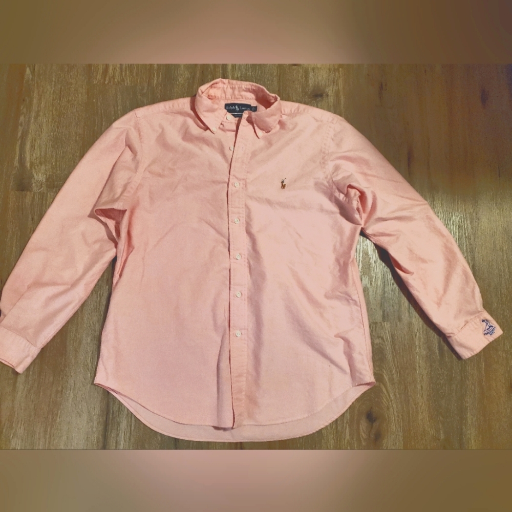 Men's Ralph Lauren L pink Pinehurst button down shirt